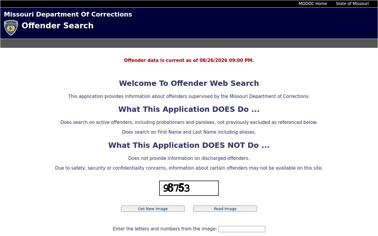 St. Joseph residents directory Missouri Department of Corrections offender search