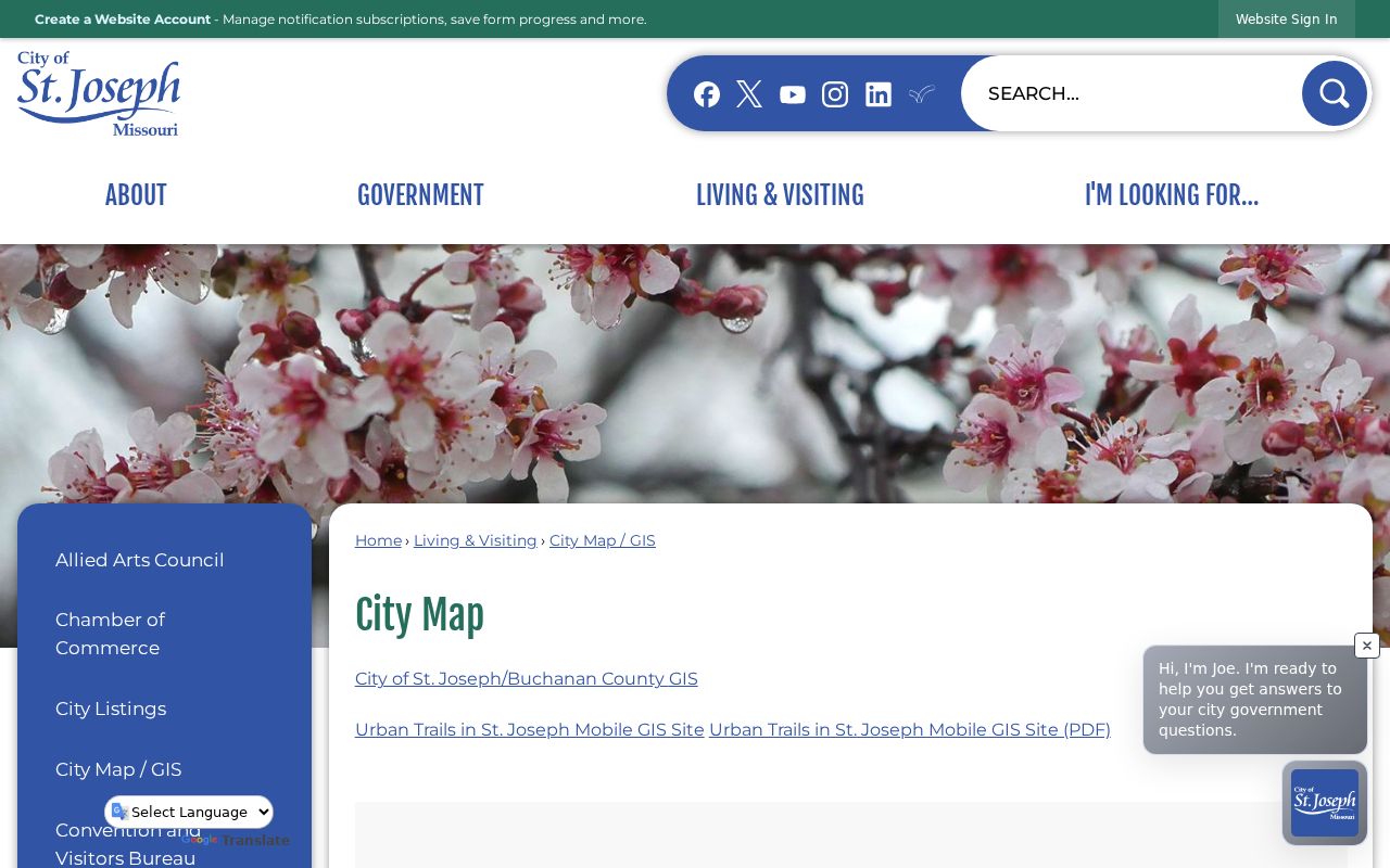 St. Joseph ZIP code directory city GIS resources